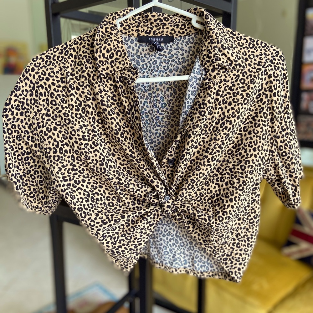 Small cropped button down